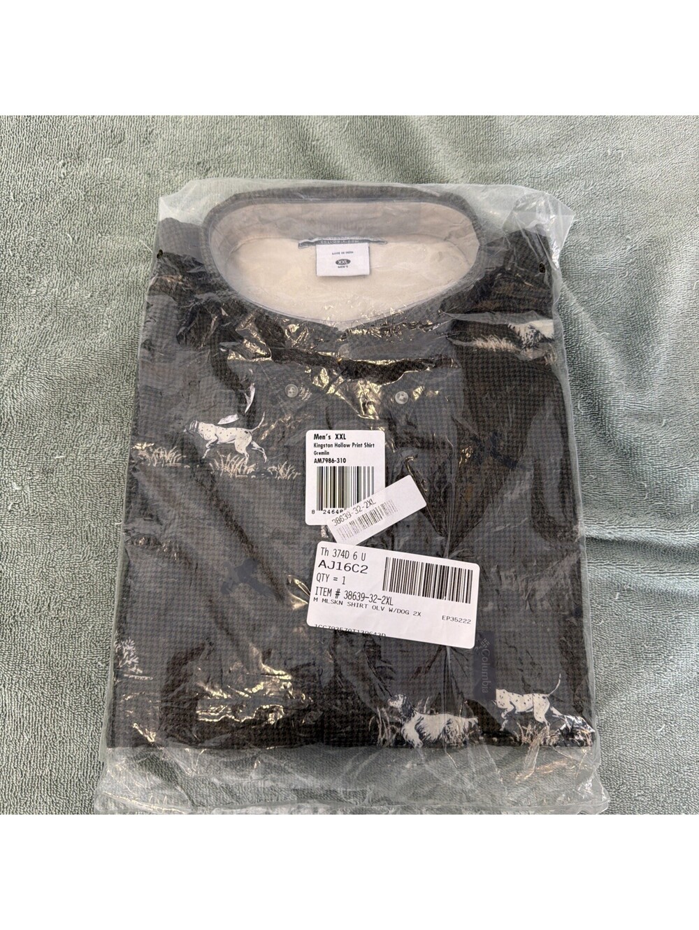 Men's XXL Columbia Sportswear Kingston Hollow Print Hunting Camo Shirt NEW